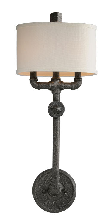 Troy Conduit B3811 Wall Light - Old Silver