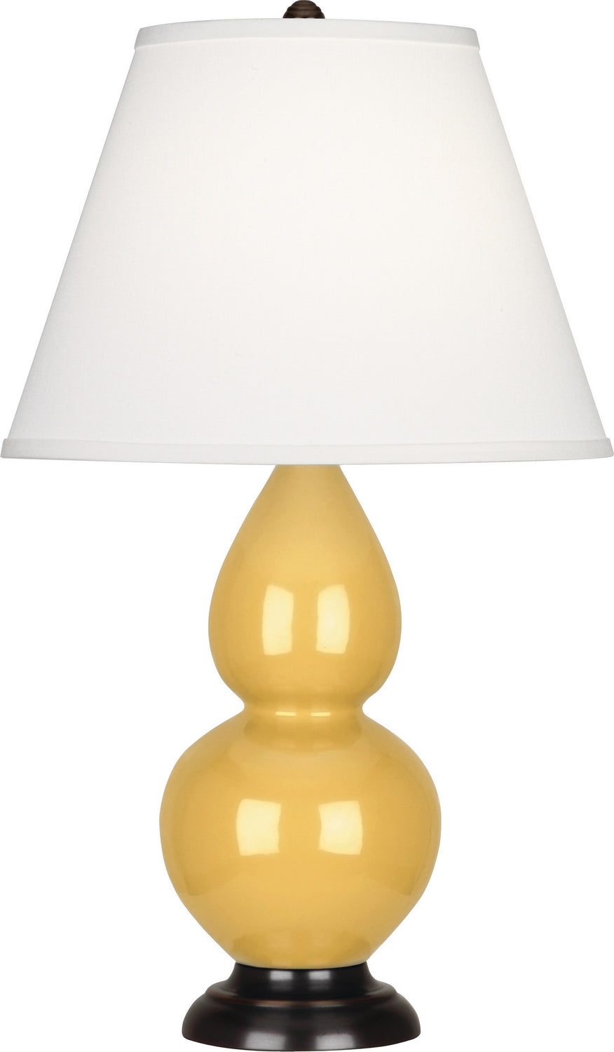 Robert Abbey Lighting SU11X Small Double Gourd Lamp Sunset Yellow Glazed W/Deep Patina Bronze