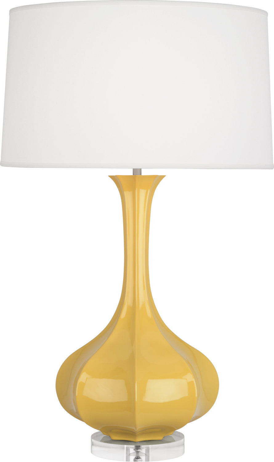 Robert Abbey Lighting SU996 Pike Lamp Sunset Yellow Glazed W/Lucite Base