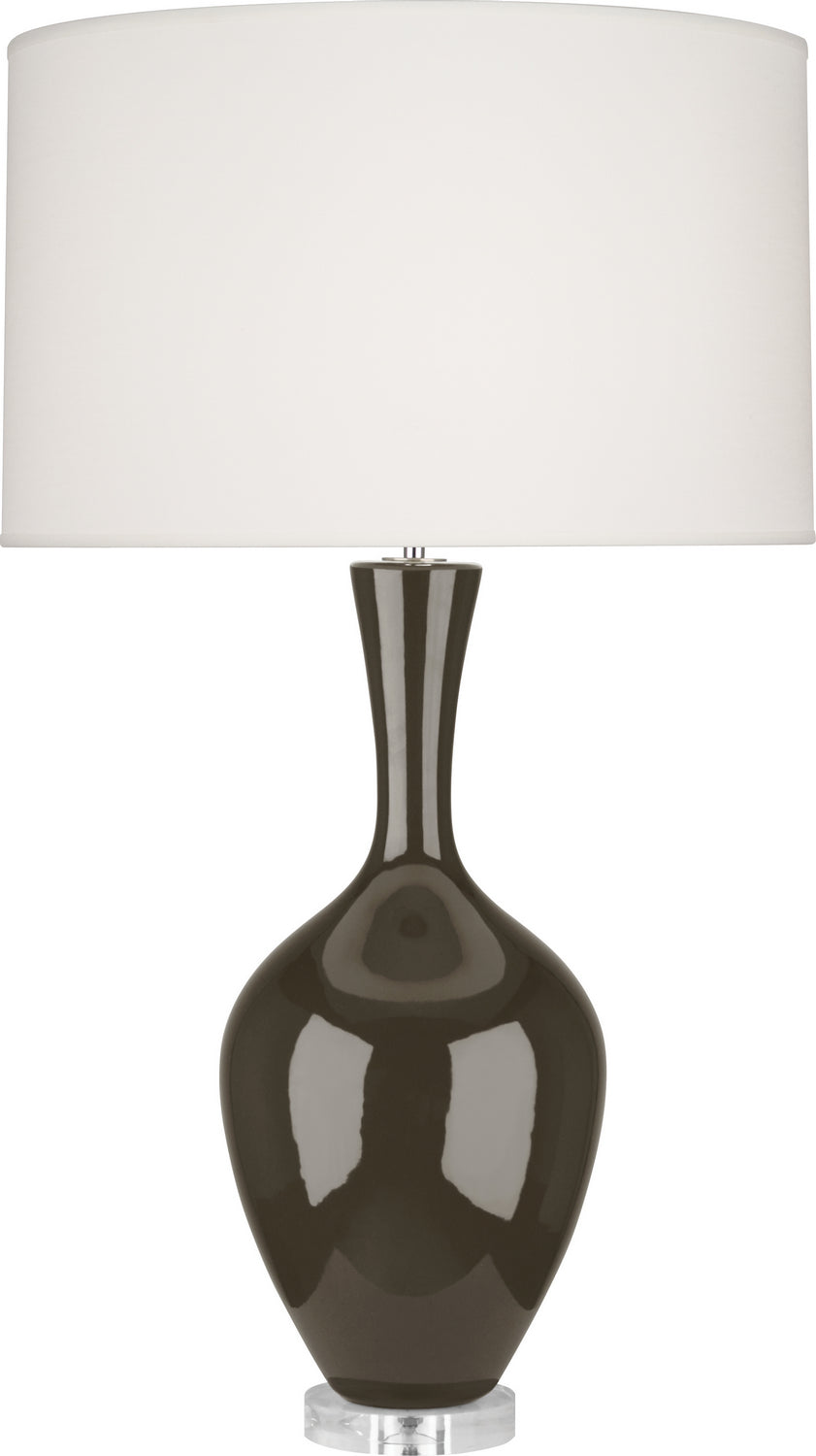 Robert Abbey Lighting TE980 Audrey Lamp Brown Tea Glazed W/Lucite Base