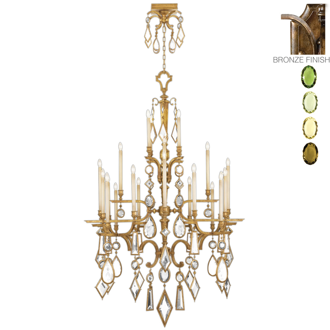 Fine Art Encased Gems 709440-1ST Chandelier Light - Bronze