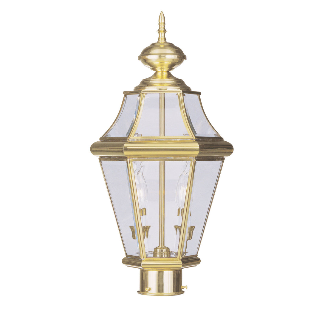Livex Lighting 2264-02  Georgetown Outdoor Polished Brass