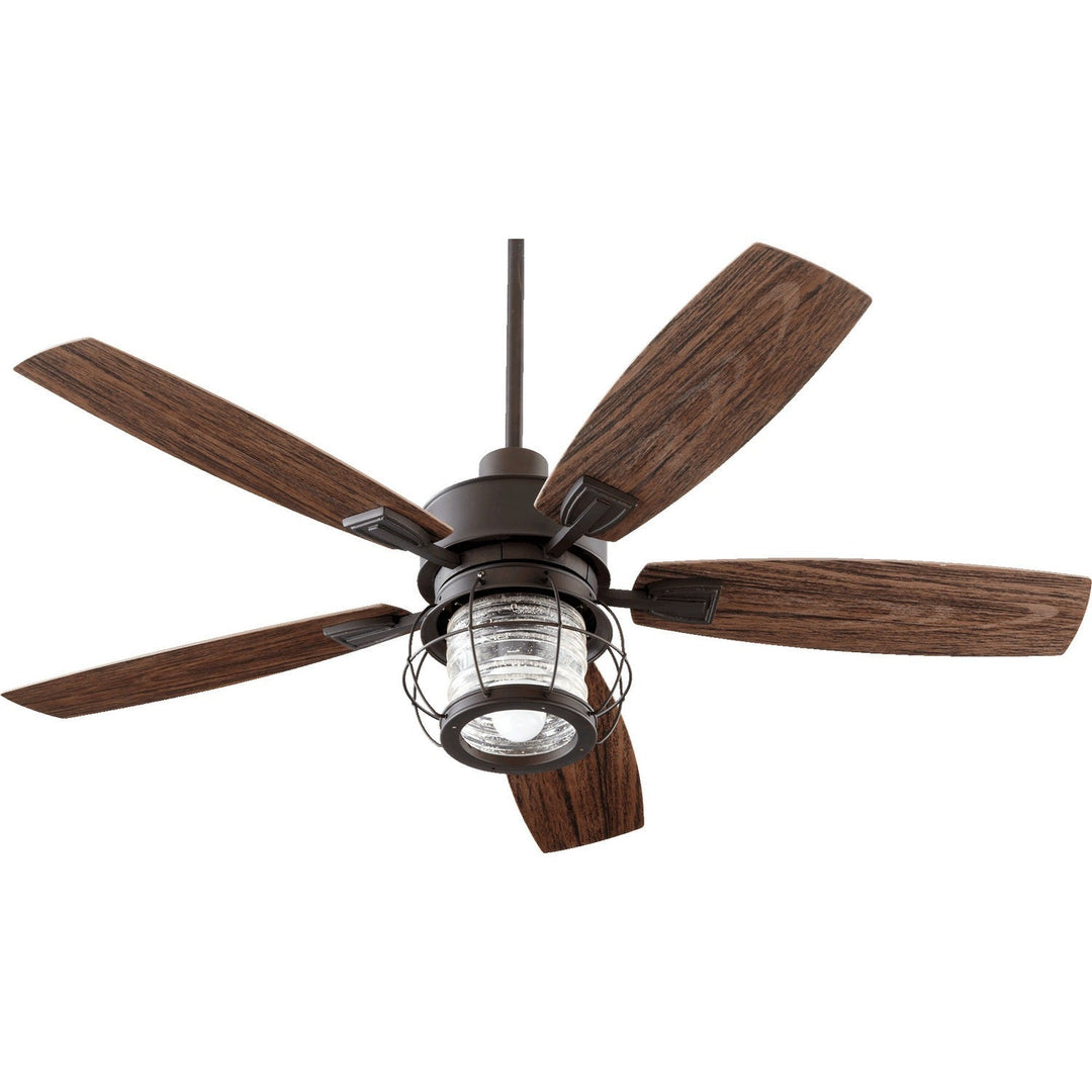 Quorum Galveston 13525-86 Ceiling Fan - Oiled Bronze, Walnut