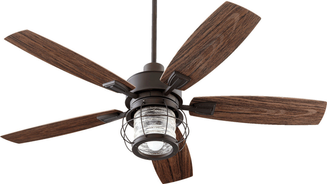 Quorum Galveston 13525-86 Ceiling Fan - Oiled Bronze, Walnut