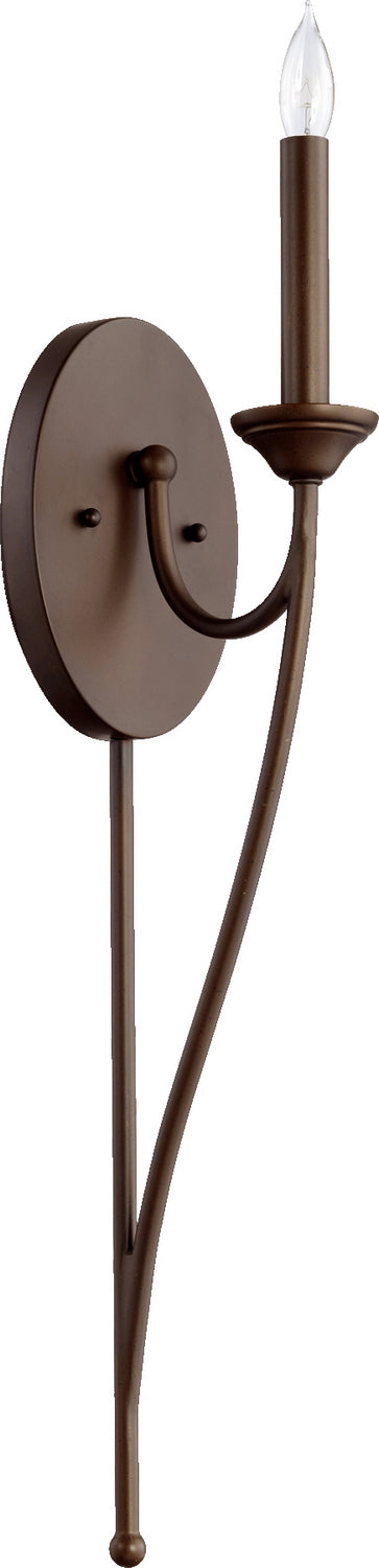 Quorum Brooks 5650-1-86 Wall Sconce Light - Oiled Bronze, Studio White/Studio White/
