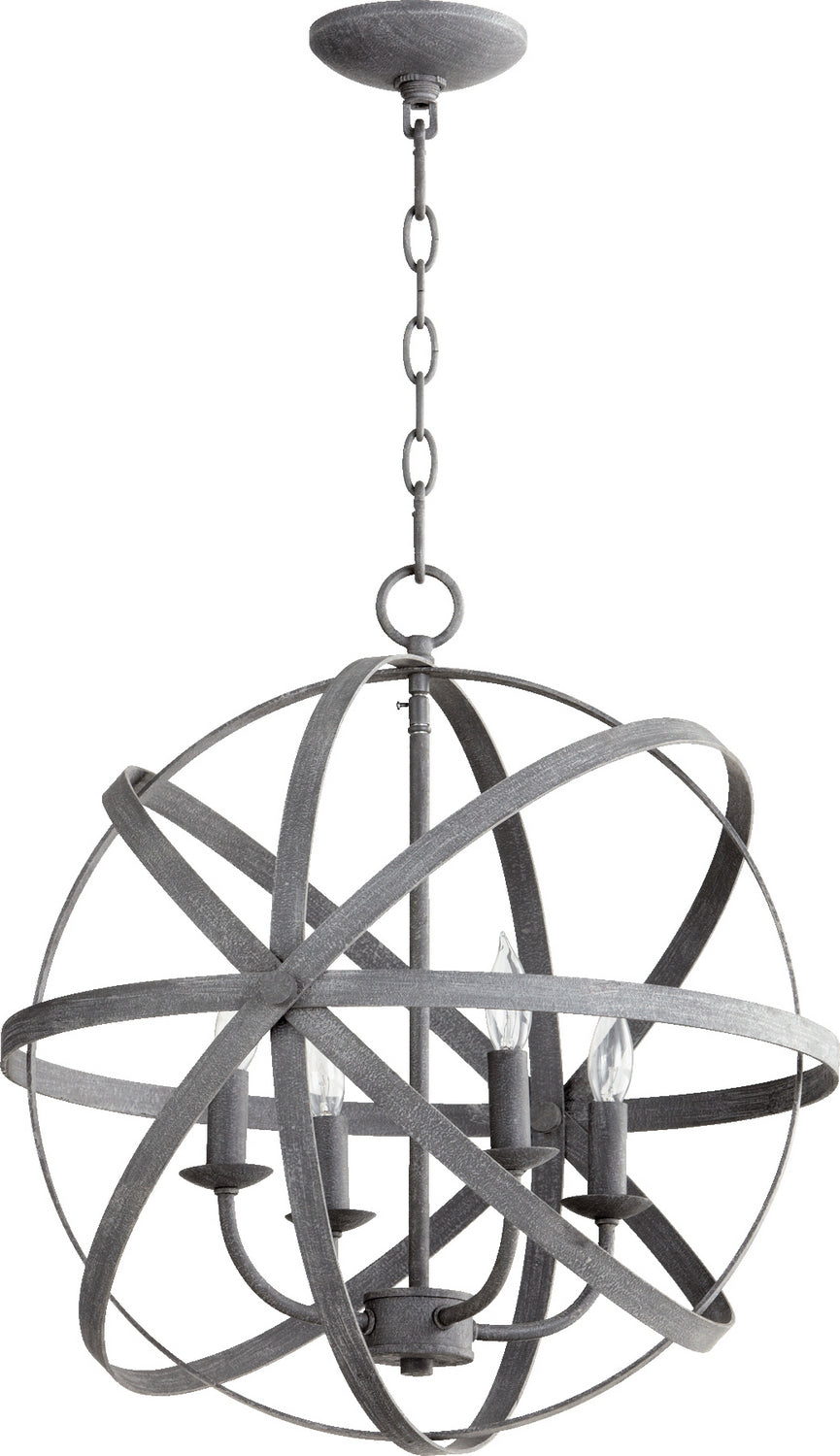 Quorum Celeste 6009-4-17 Chandelier Light - Zinc