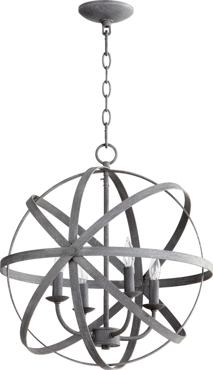 Quorum Celeste 6009-4-17 Chandelier Light - Zinc