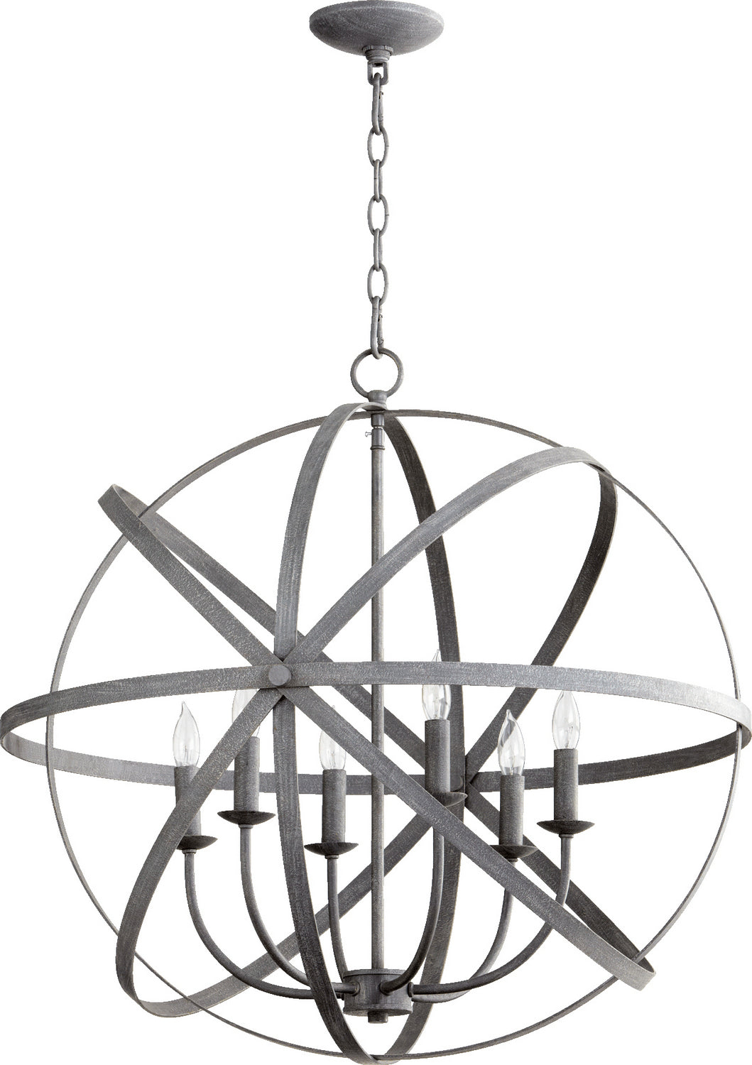 Quorum Celeste 6009-6-17 Chandelier Light - Zinc