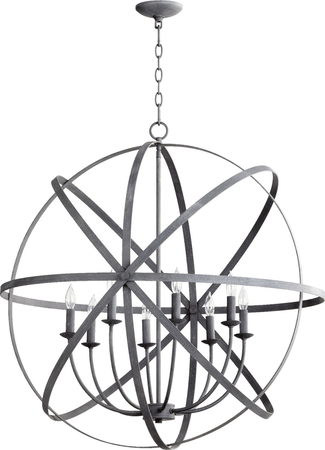Quorum Celeste 6009-8-17 Chandelier Light - Zinc