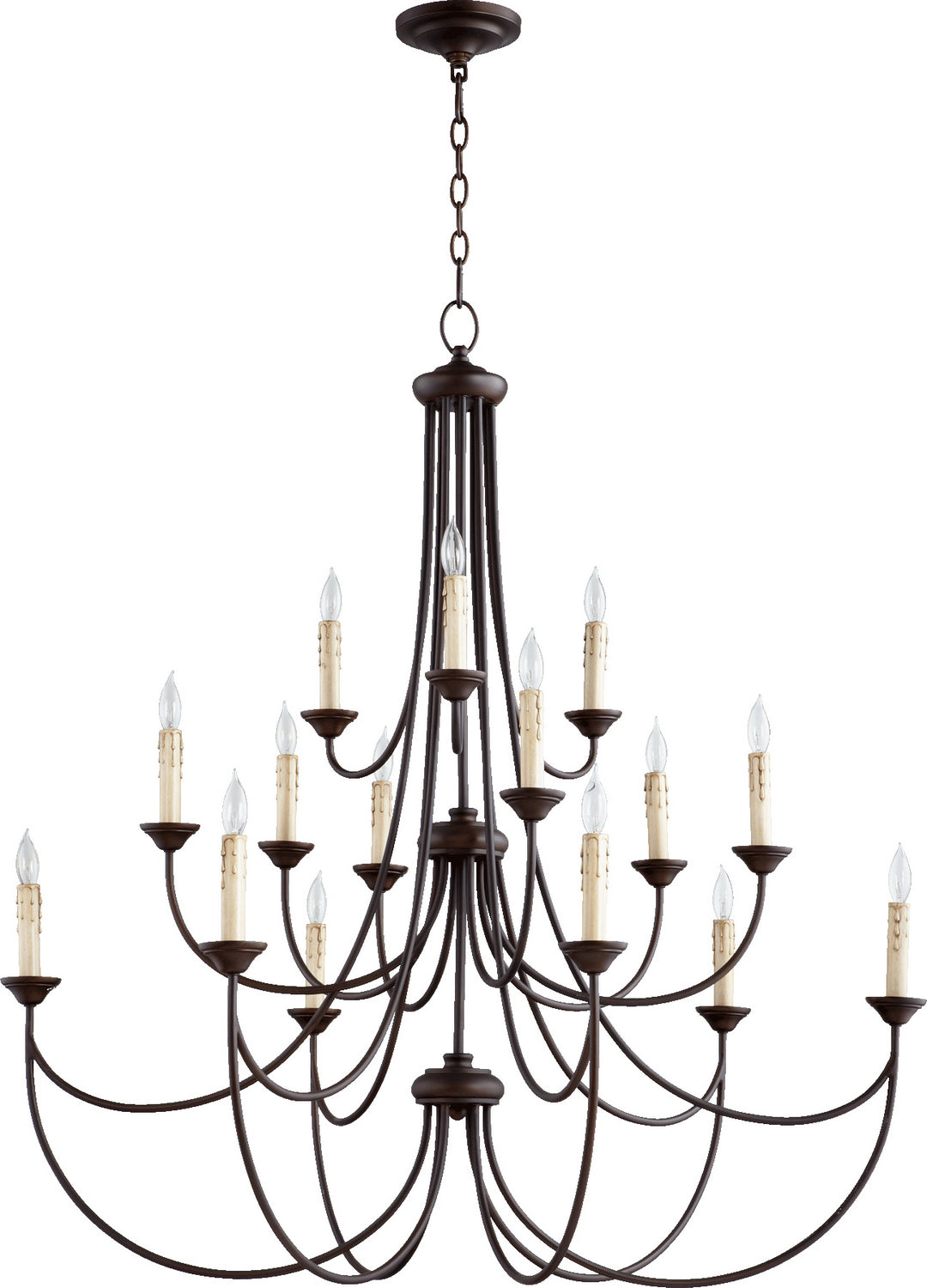 Quorum Brooks 6250-15-86 Chandelier Light - Oiled Bronze