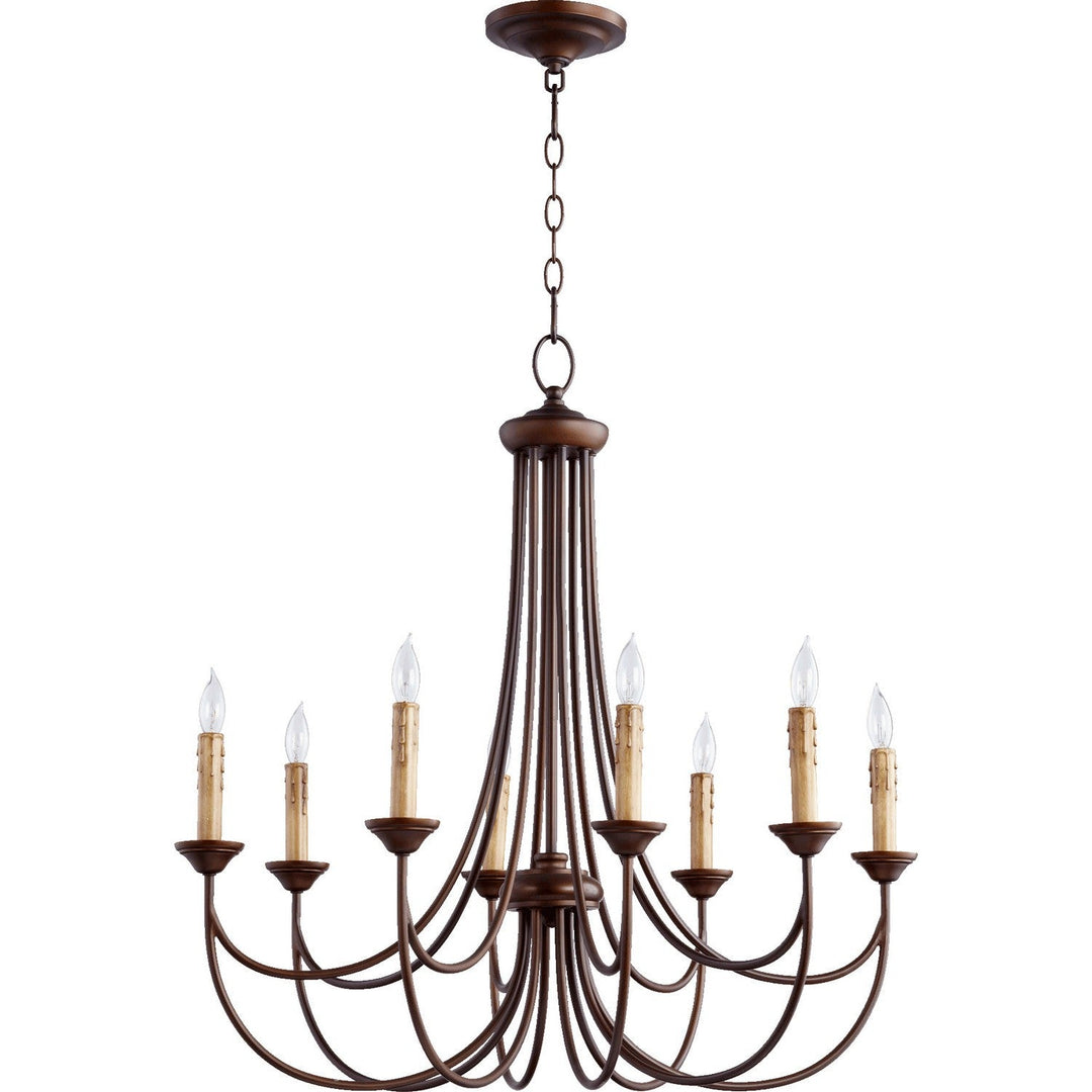 Quorum Brooks 6250-8-86 Chandelier Light - Oiled Bronze