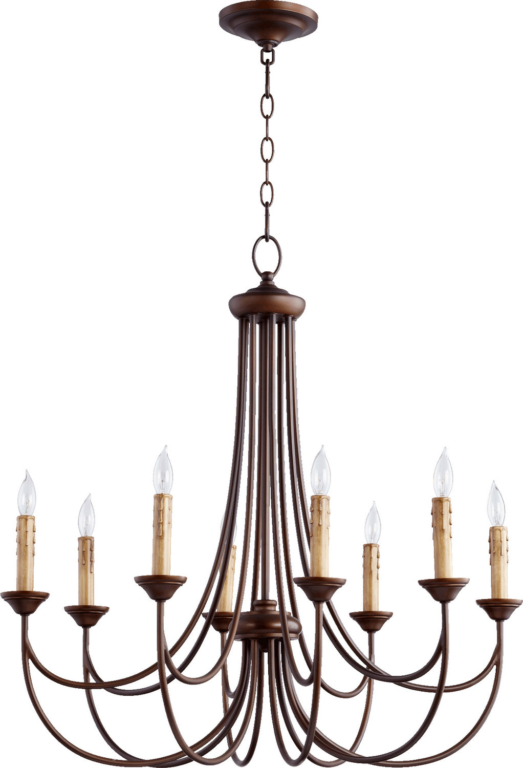 Quorum Brooks 6250-8-86 Chandelier Light - Oiled Bronze