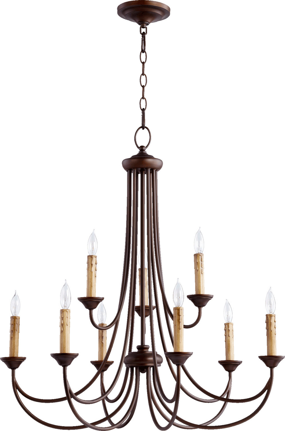 Quorum Brooks 6250-9-86 Chandelier Light - Oiled Bronze