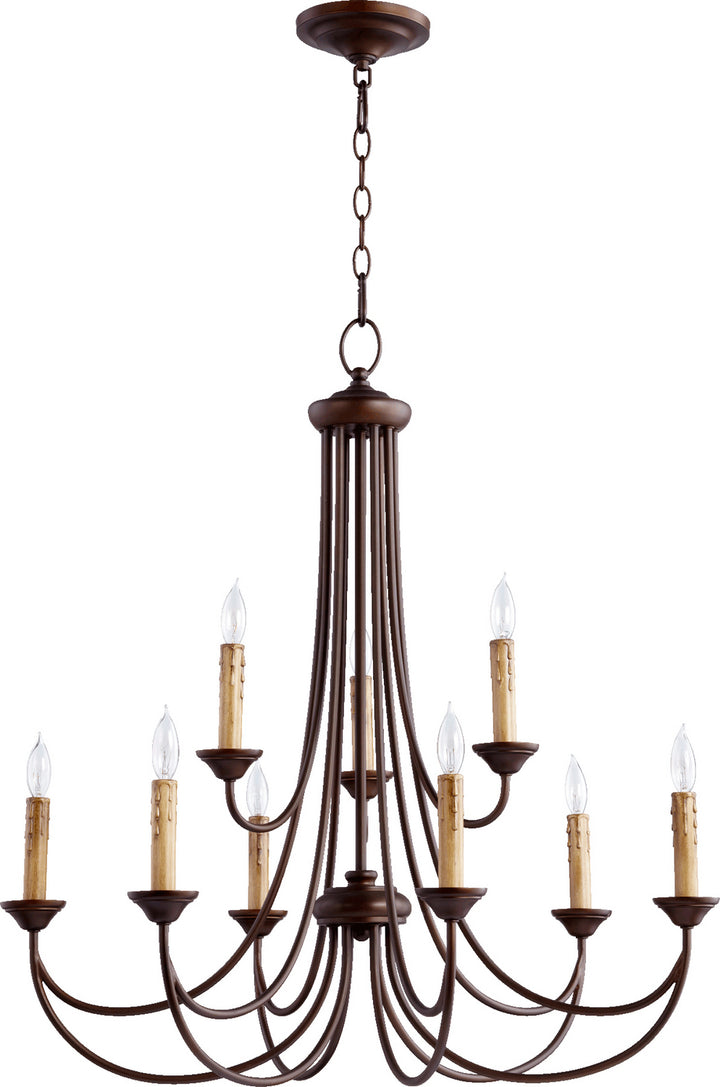Quorum Brooks 6250-9-86 Chandelier Light - Oiled Bronze