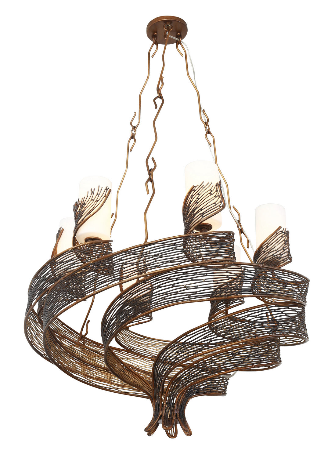 Varaluz Flow 240C06HO Chandelier Light - Hammered Ore