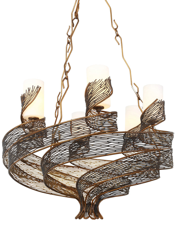 Varaluz Flow 240C06HO Chandelier Light - Hammered Ore