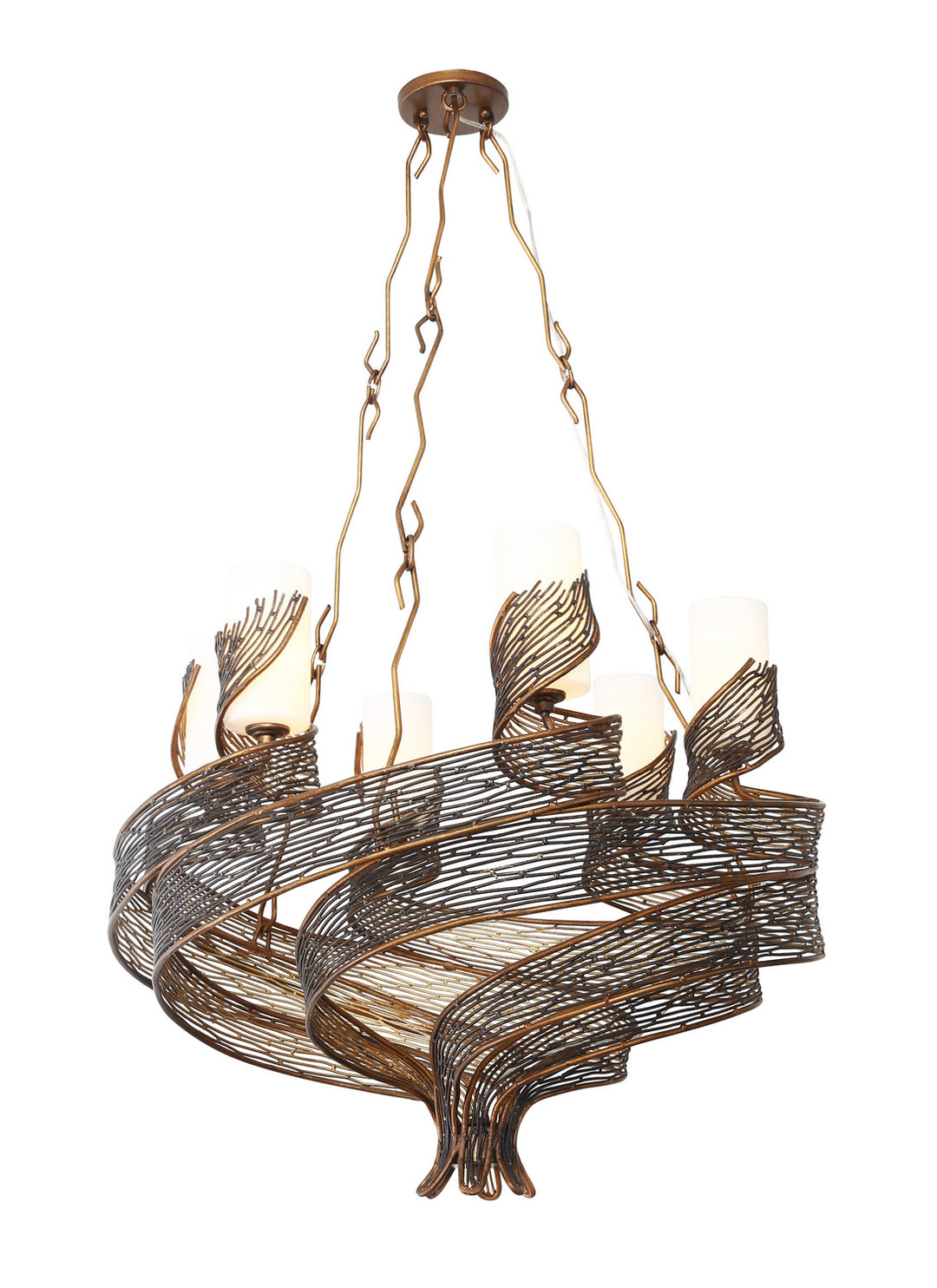 Varaluz Flow 240C06HO Chandelier Light - Hammered Ore