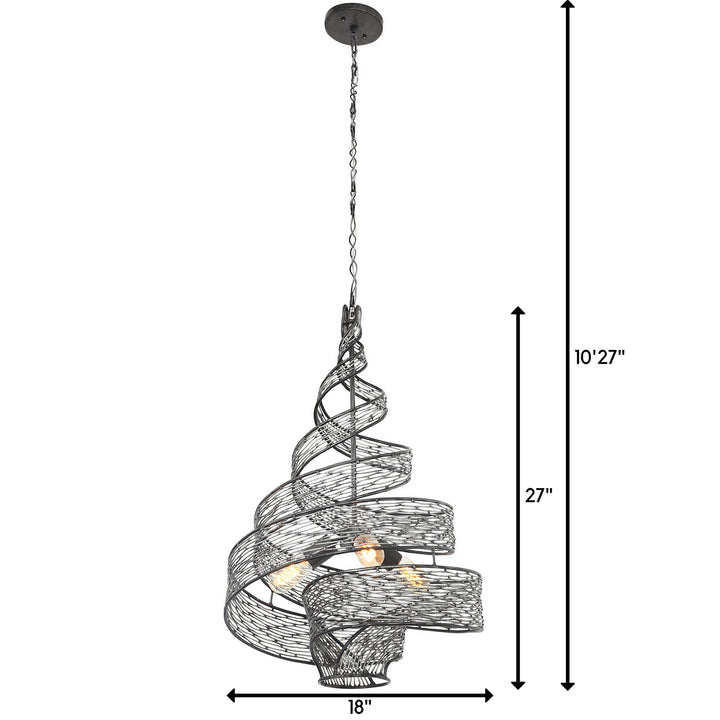 Varaluz Flow 240P03SL Pendant Light - Steel