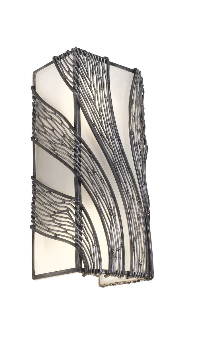 Varaluz Flow 240W02SL Wall Sconce Light - Steel