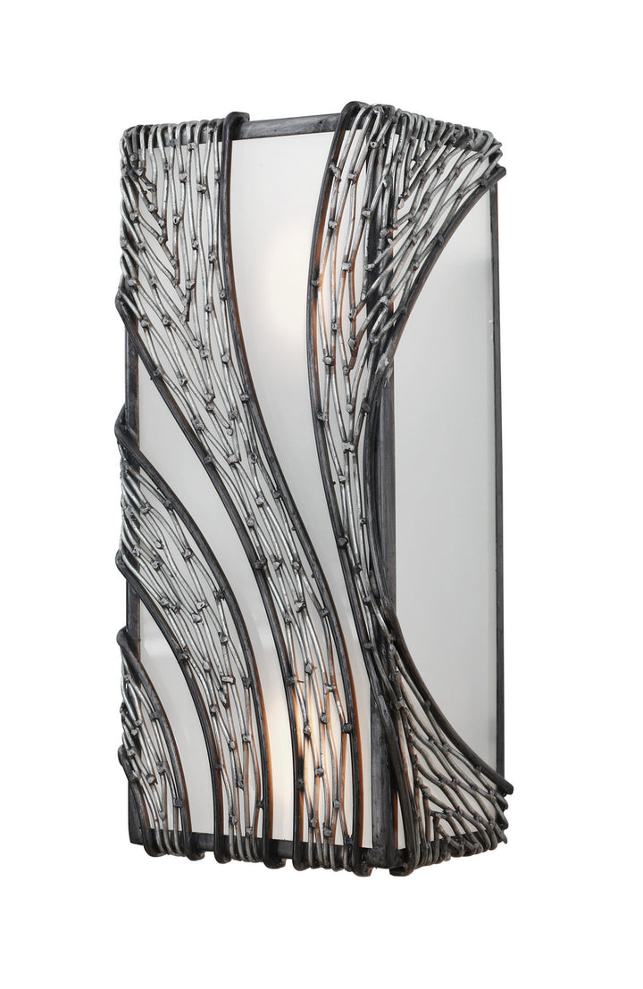 Varaluz Flow 240W02SL Wall Sconce Light - Steel