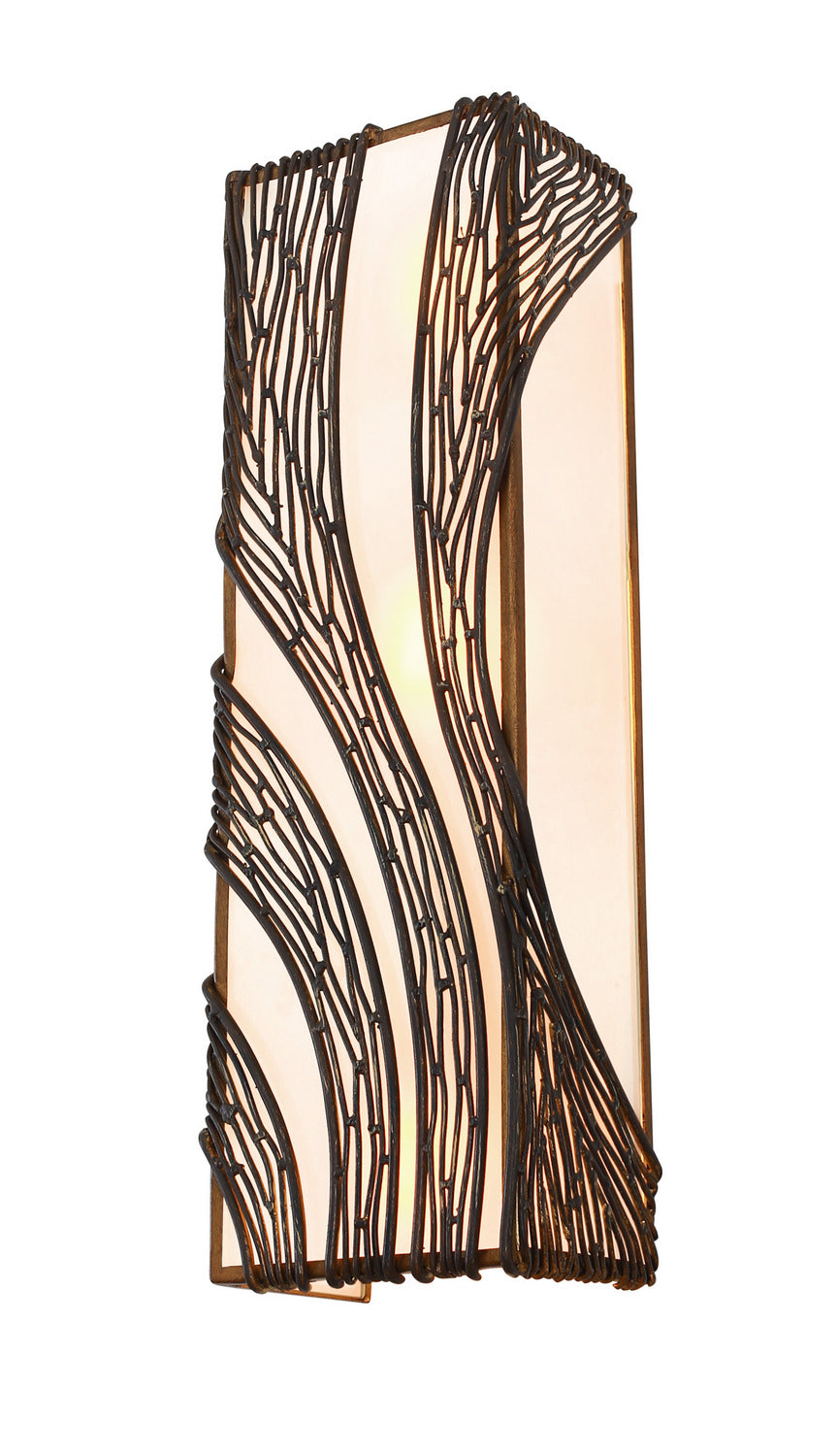 Varaluz Flow 240W03HO Wall Sconce Light - Hammered Ore