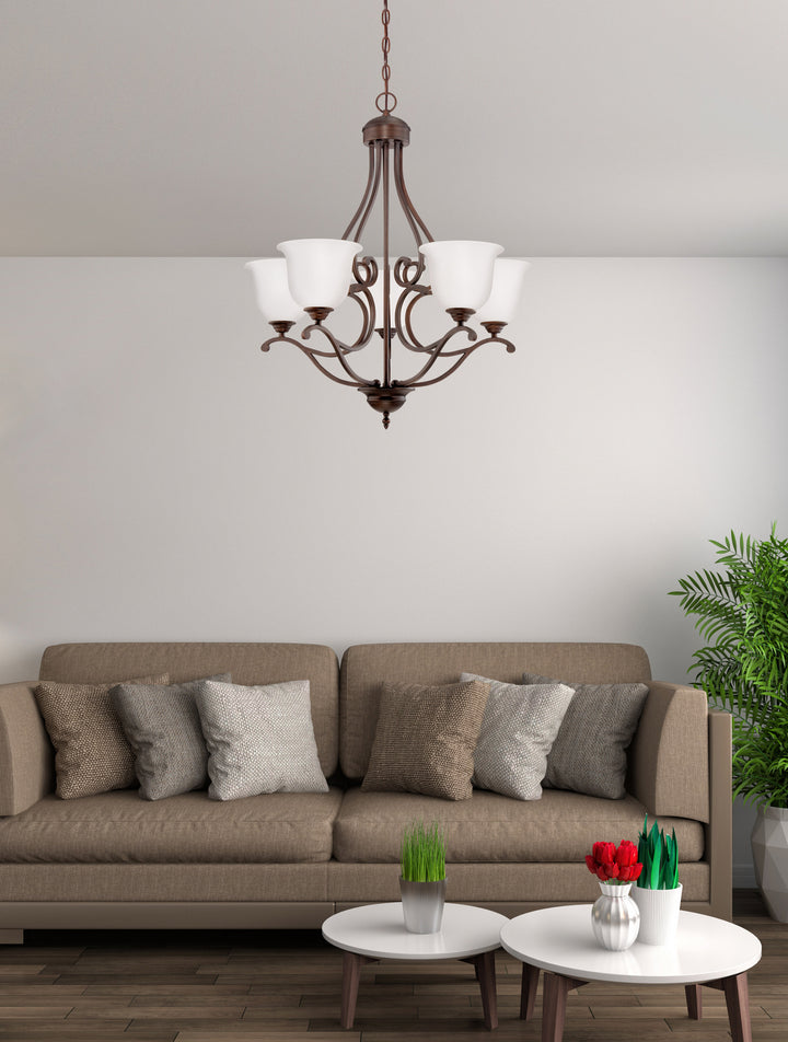 Millennium Courtney Lakes 1555-RBZ Chandelier Light - Rubbed Bronze