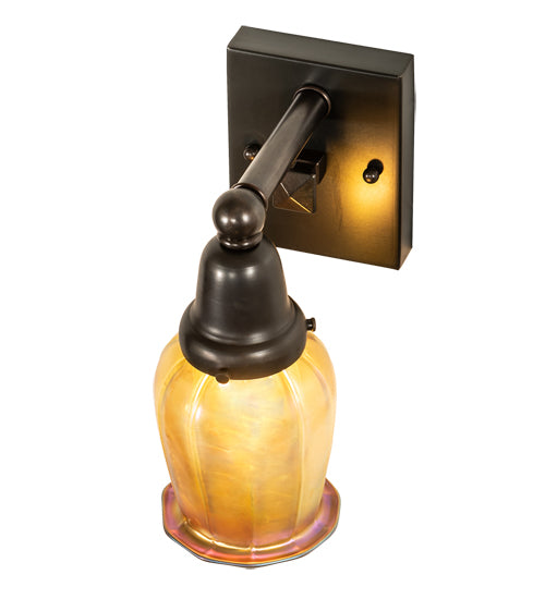 Meyda Tiffany Revival Oyster Bay 56496 Wall Light - Craftsman Brown