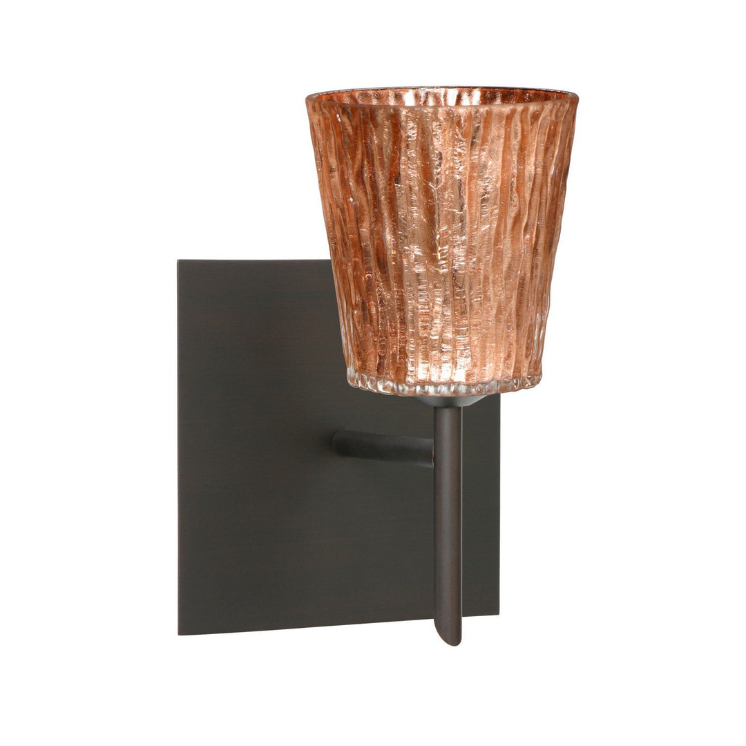 Besa Nico 1SW-5125CF-BR-SQ Wall Sconce Light - Bronze