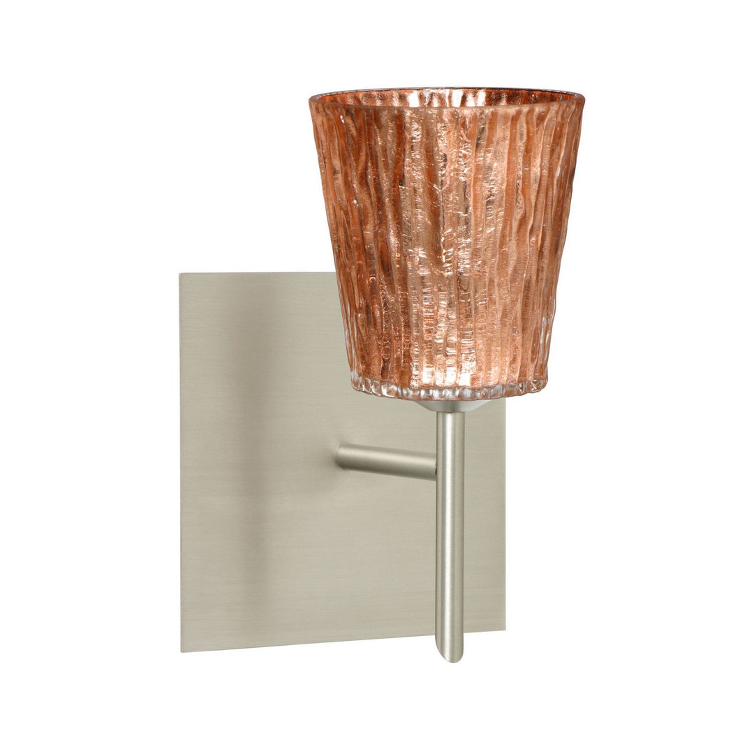 Besa Nico 1SW-5125CF-SN-SQ Wall Sconce Light - Satin Nickel