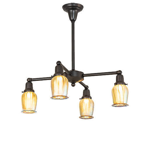 Meyda Tiffany Revival Oyster Bay 56621 Chandelier Light - Craftsman Brown