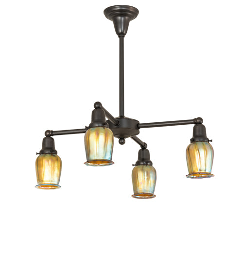 Meyda Tiffany Revival Oyster Bay 56621 Chandelier Light - Craftsman Brown