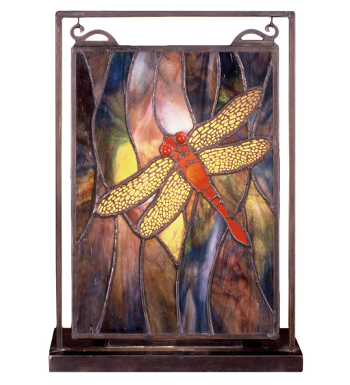 Meyda Tiffany Lighting 56831 Dragonfly Mini Tabletop Window Mirror Bronze / Dark