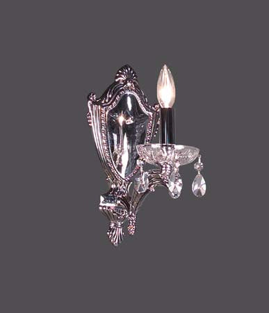 Classic Terragona 1921 CHB CP Wall Sconce Light - Chrome with Black patina