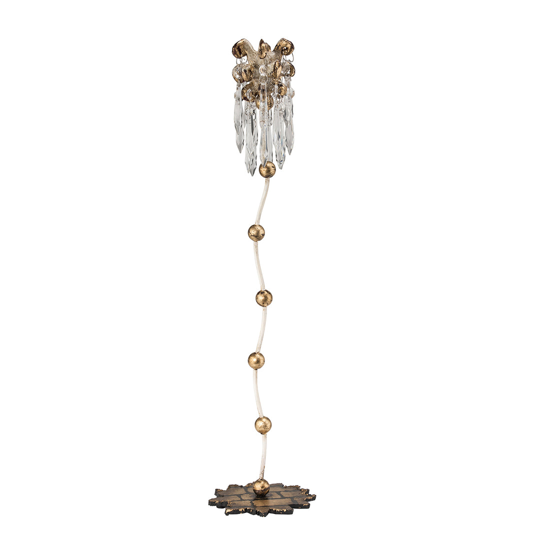 Lucas+Mckearn Lighting CS1060L  Venetian Home Decor Gold Leaf With Cut-Glass Crystals