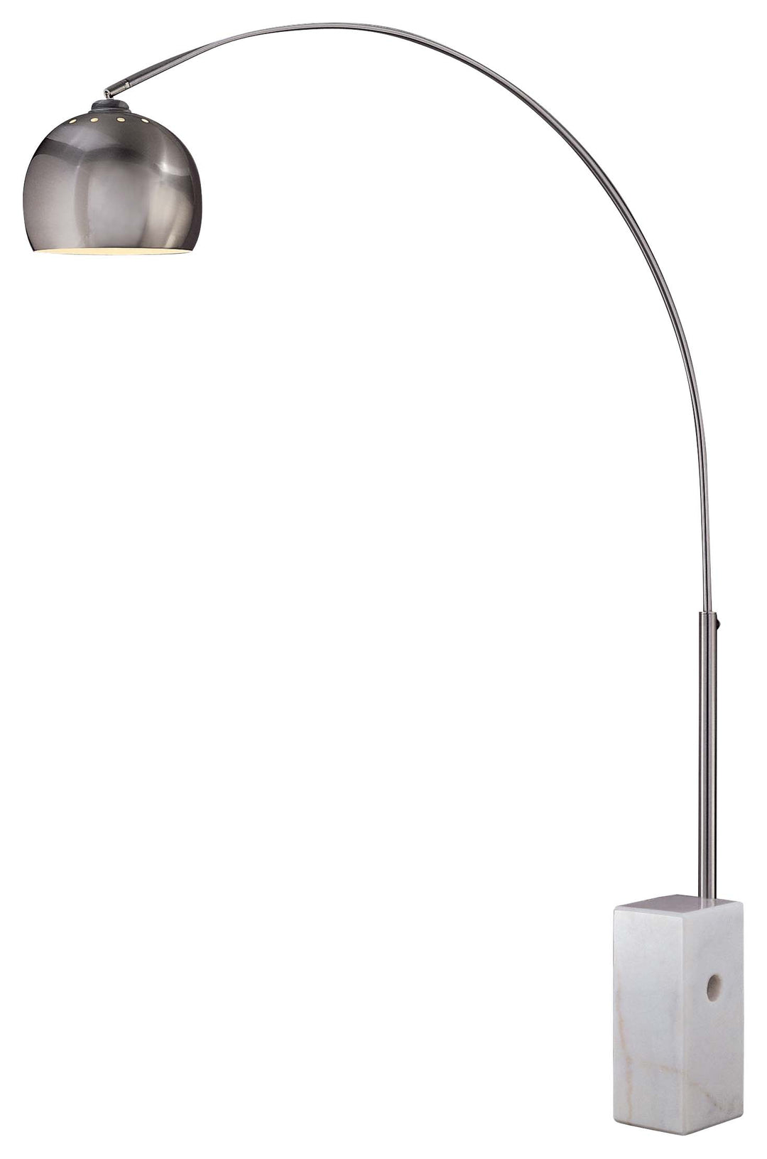 George Kovacs Lighting P054-084 George's Reading Room Led Arc Floor Lamp Lamp Pewter, Nickel, Silver