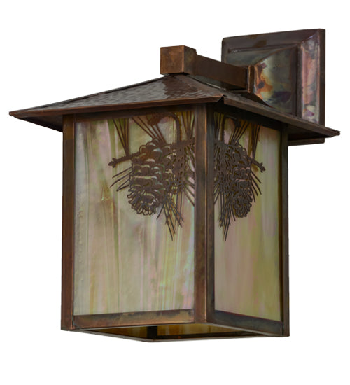 Meyda Tiffany Lighting 57111 Seneca One Light Wall Sconce Outdoor Copper/Antique/Verde