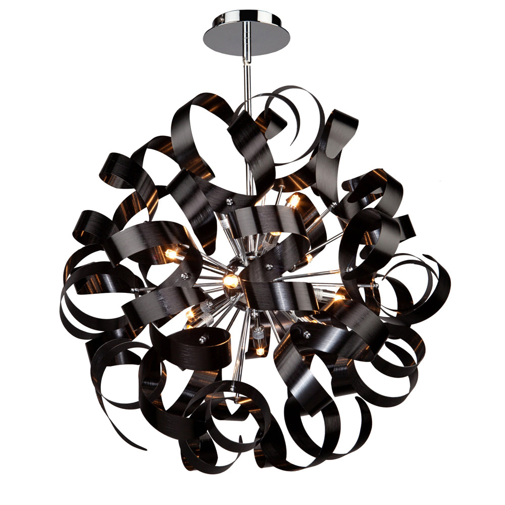 Artcraft Bel Air AC601BK Pendant Light - Metallic Black