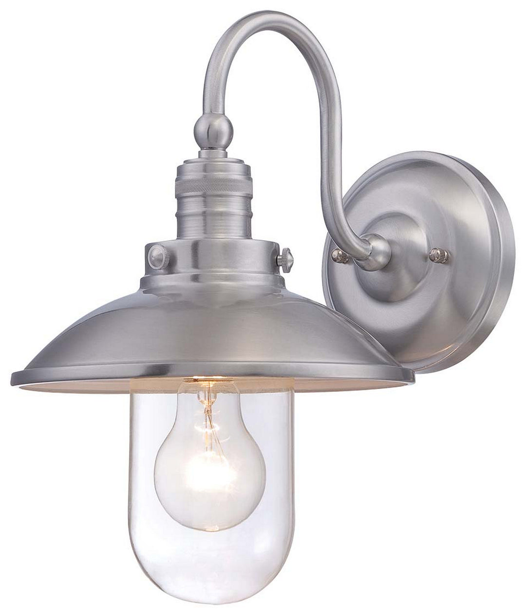 Minka-Lavery Lighting 71163-A144 Downtown Edison One Light Wall Mount Outdoor Pewter, Nickel, Silver