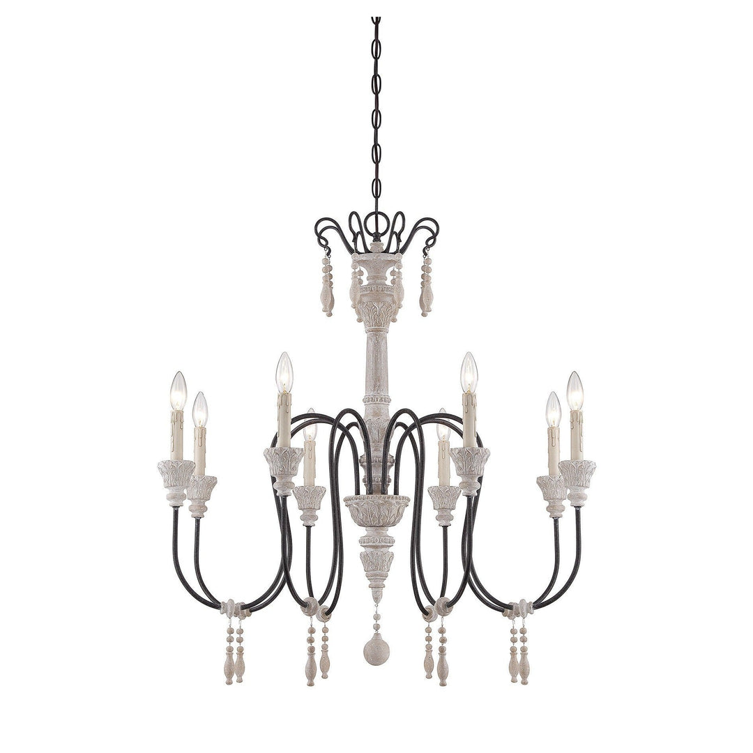 Savoy House Ashland 1-291-8-23 Chandelier Light - White Washed Driftwood