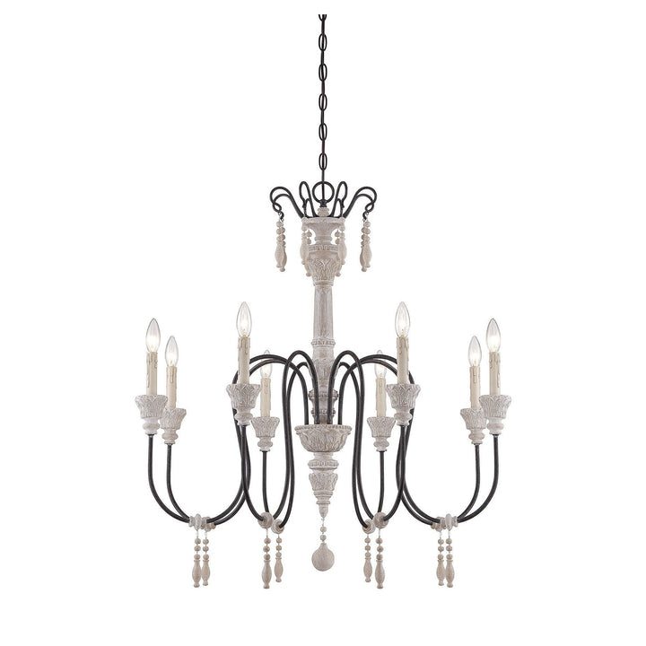 Savoy House Ashland 1-291-8-23 Chandelier Light - White Washed Driftwood
