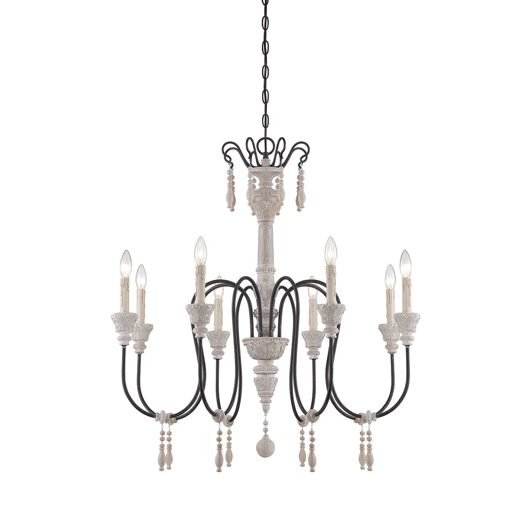 Savoy House Ashland 1-291-8-23 Chandelier Light - White Washed Driftwood
