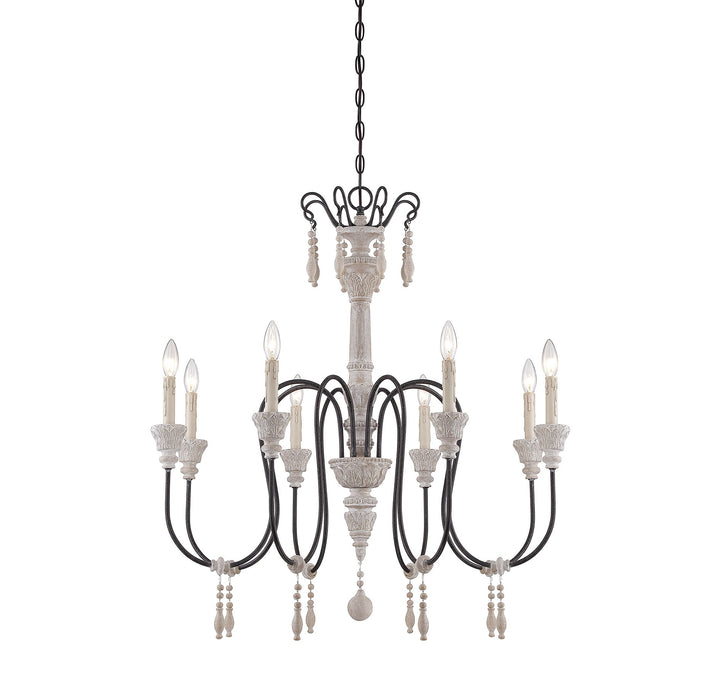 Savoy House Ashland 1-291-8-23 Chandelier Light - White Washed Driftwood
