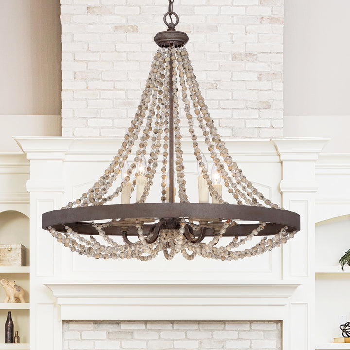 Savoy House Mallory 7-7406-5-39 Chandelier Light - Fossil Stone