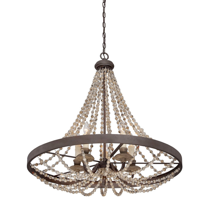 Savoy House Mallory 7-7406-5-39 Chandelier Light - Fossil Stone