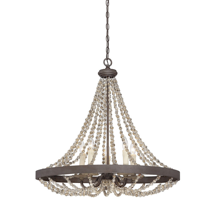 Savoy House Mallory 7-7406-5-39 Chandelier Light - Fossil Stone