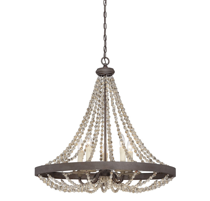 Savoy House Mallory 7-7406-5-39 Chandelier Light - Fossil Stone