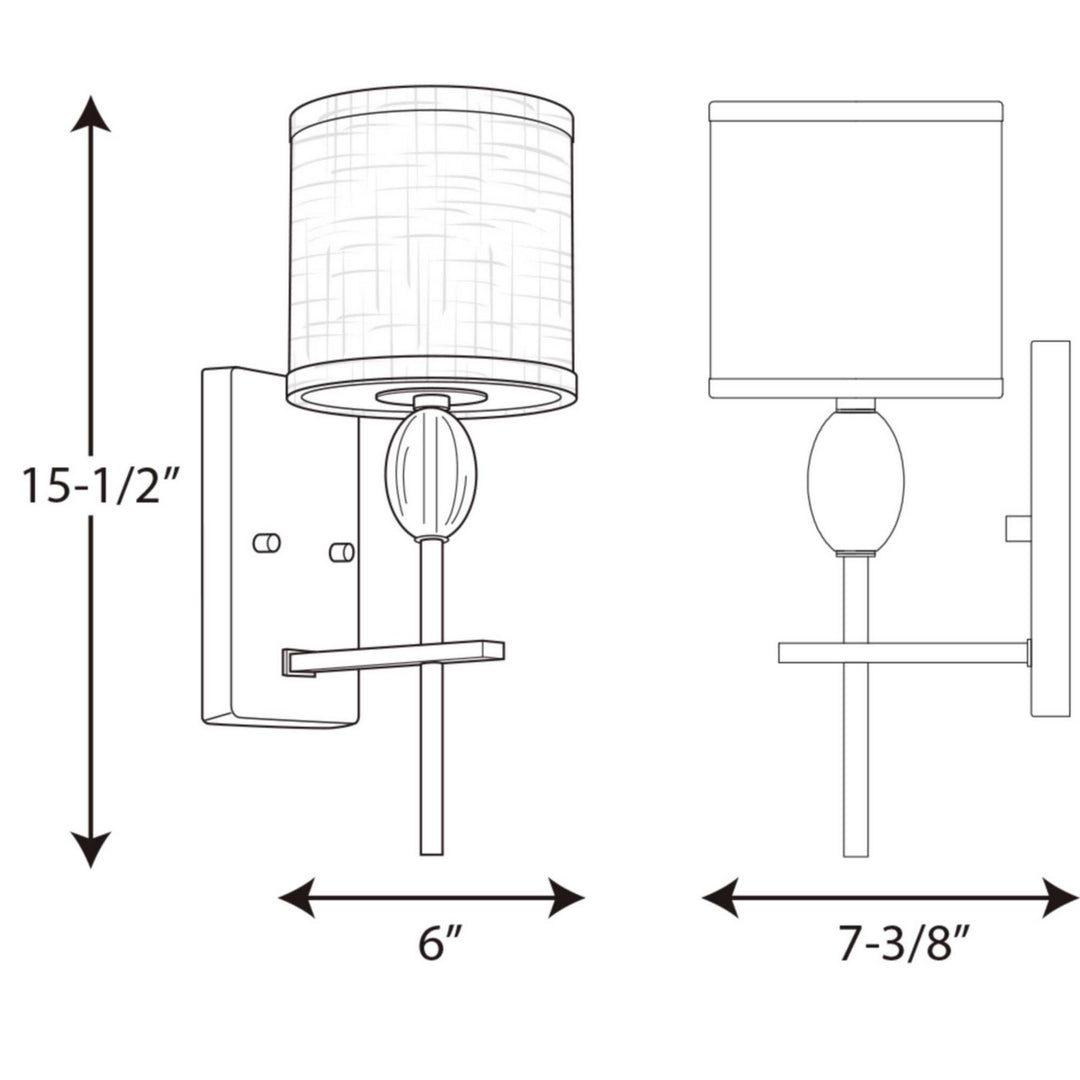 Progress Status P2060-15 Wall Light - Polished Chrome