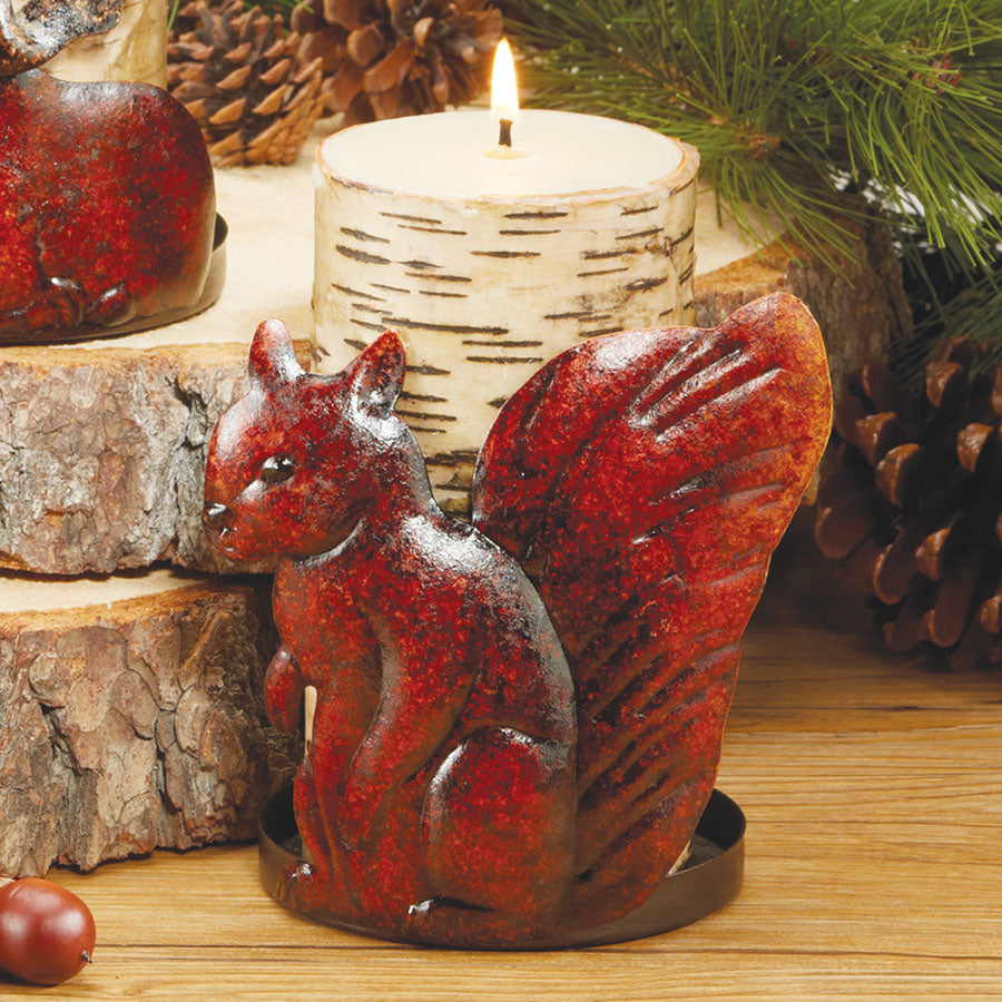 Decoflair & Decoglow ASP2284 Squirrel Squirrel Candle Holder Home Decor Bronze / Dark