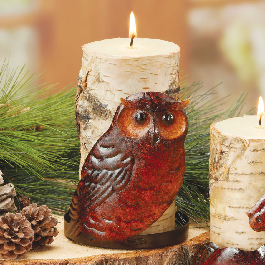 Decoflair & Decoglow ASP2286 Owl Owl Candle Holder Home Decor Bronze / Dark