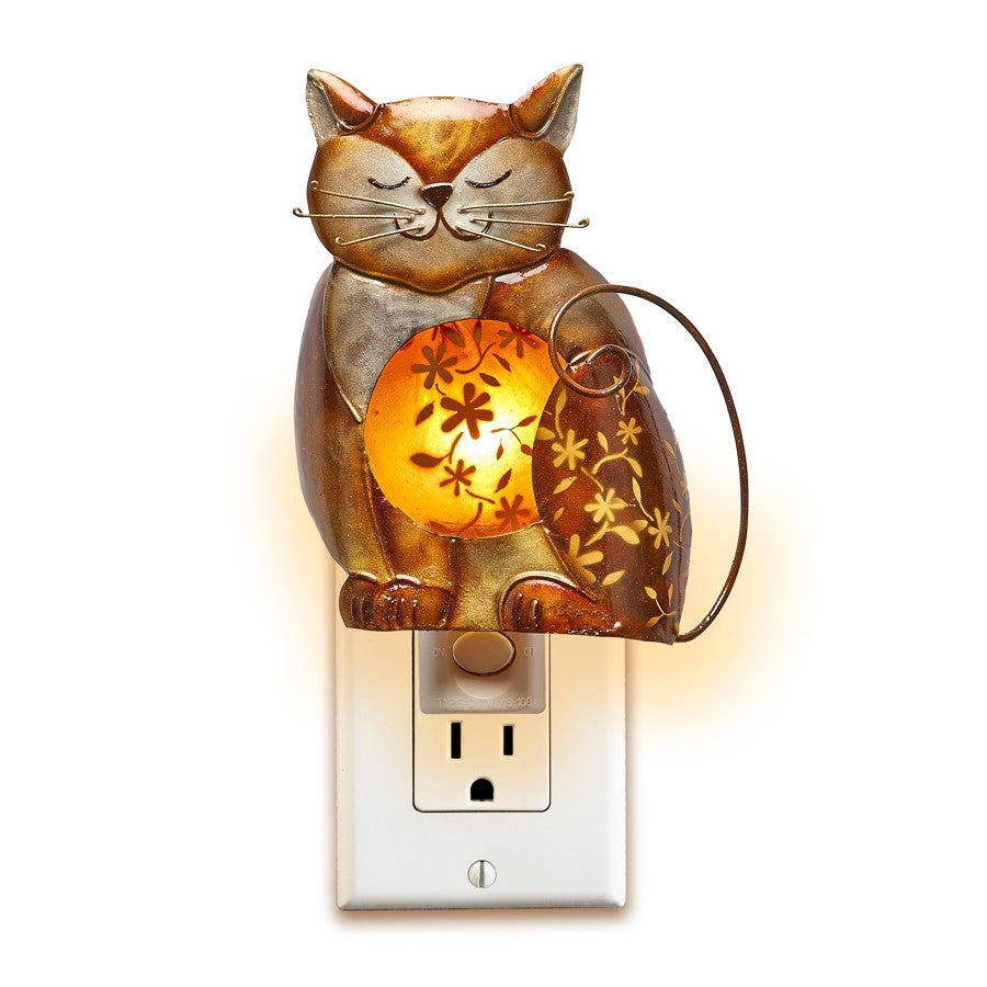 Decoflair & Decoglow DFA0898 Nightlight Decor Nightlight Decor-  Cat Decor Bronze / Dark